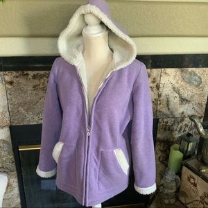 Denim & Company Lavender fleece Coat